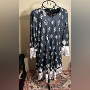 NEW size 2x womens purple white gray dress party 2 x xxl  soft